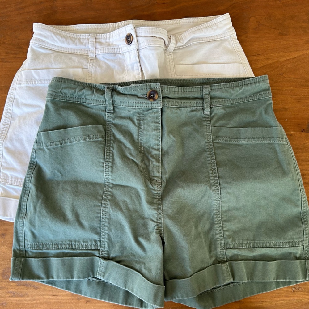 Two Pairs of Boden Shorts - Green and White